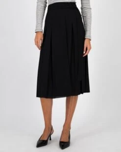 Burcu Belted Pleated Skirt