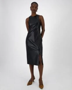 Zonke Faux Leather Dress