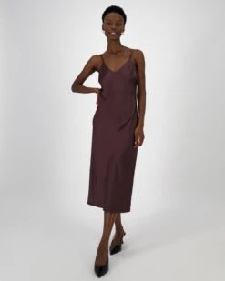 Lucy Sateen Strappy Slip Dress 9 Lucy Sateen Strappy Slip Dress -Fashion General Store 105080091 C46 2