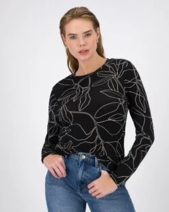 Juma Long Sleeve Printed Top