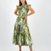 Jemma Printed Gauged Dress -Fashion General Store 105170109 C99 1
