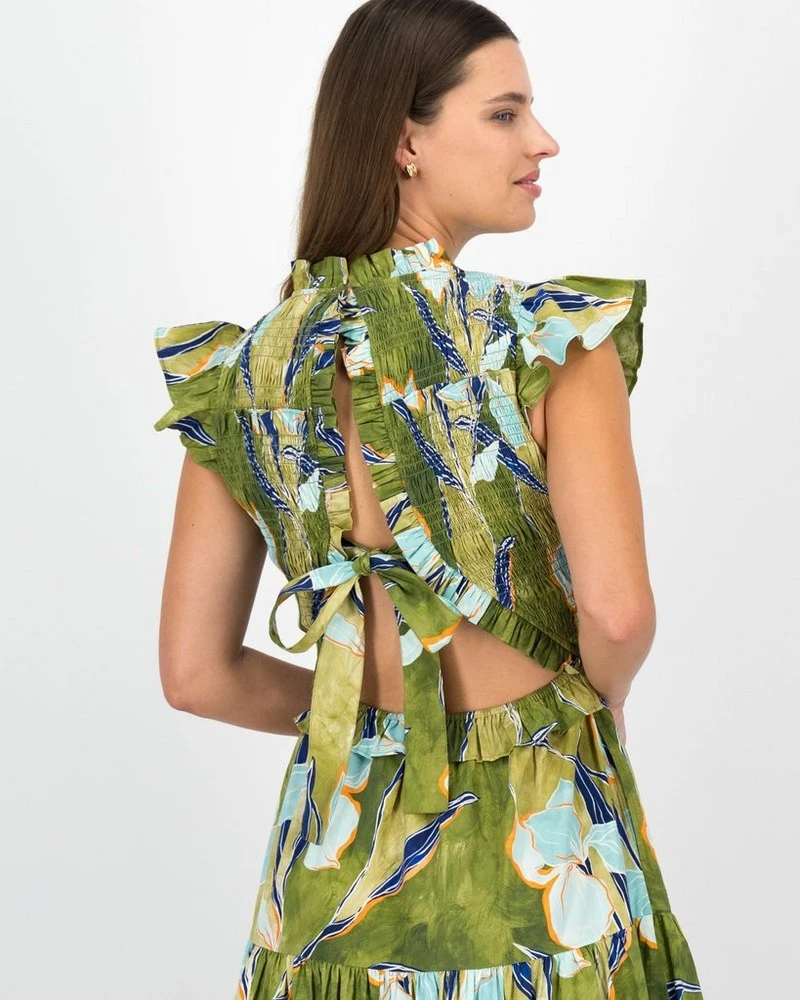 Jemma Printed Gauged Dress 6 Jemma Printed Gauged Dress - Image 4