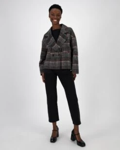 Lina Check Peacoat -Fashion General Store 105185067 C99 3