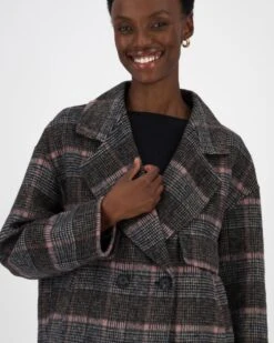 Lina Check Peacoat -Fashion General Store 105185067 C99 5