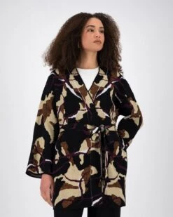 Bianca Intarsia Belted Kimono