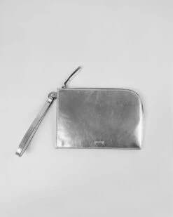 Bea Metallic Leather Pouch