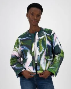 Naomi Printed Synthetic Puffer