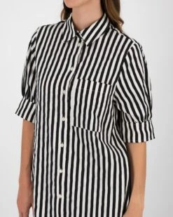 Opal Black White Stripe Dress -Fashion General Store 105370826 C01 4