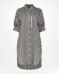 Opal Black White Stripe Dress -Fashion General Store 105370826 C01 5