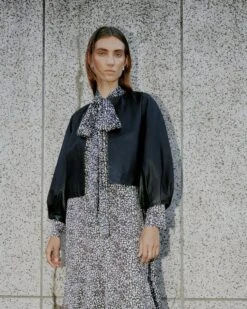 Sloan Bell Sleeve Leather Jacket