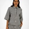 Orchid Stripe Linen Blend Shirt -Fashion General Store 105390260 C01 1