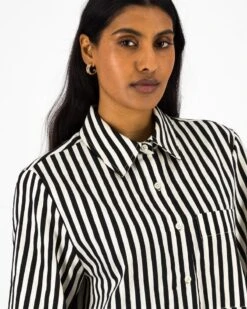 Orchid Stripe Linen Blend Shirt 11 Orchid Stripe Linen Blend Shirt -Fashion General Store 105390260 C01 4