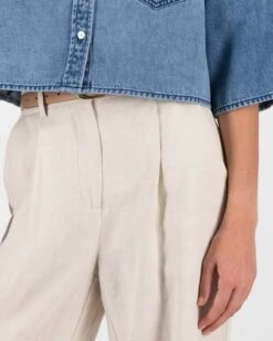 Rasa Crop Denim Shirt -Fashion General Store 105495391 C54 6