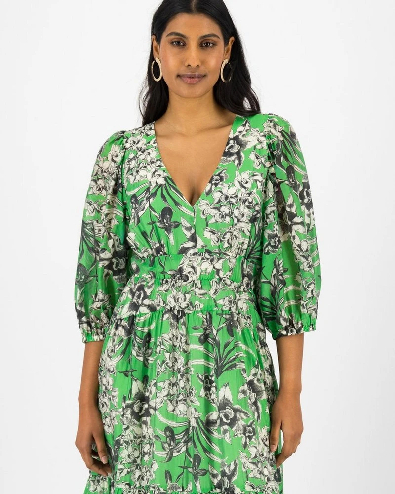 Phoebe Printed Puff Sleeve Dress 6 Phoebe Printed Puff Sleeve Dress - Image 4