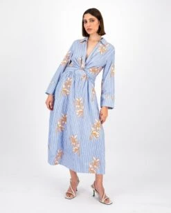 Princeton Knotted Shirt Dress -Fashion General Store 105575403 C54 3